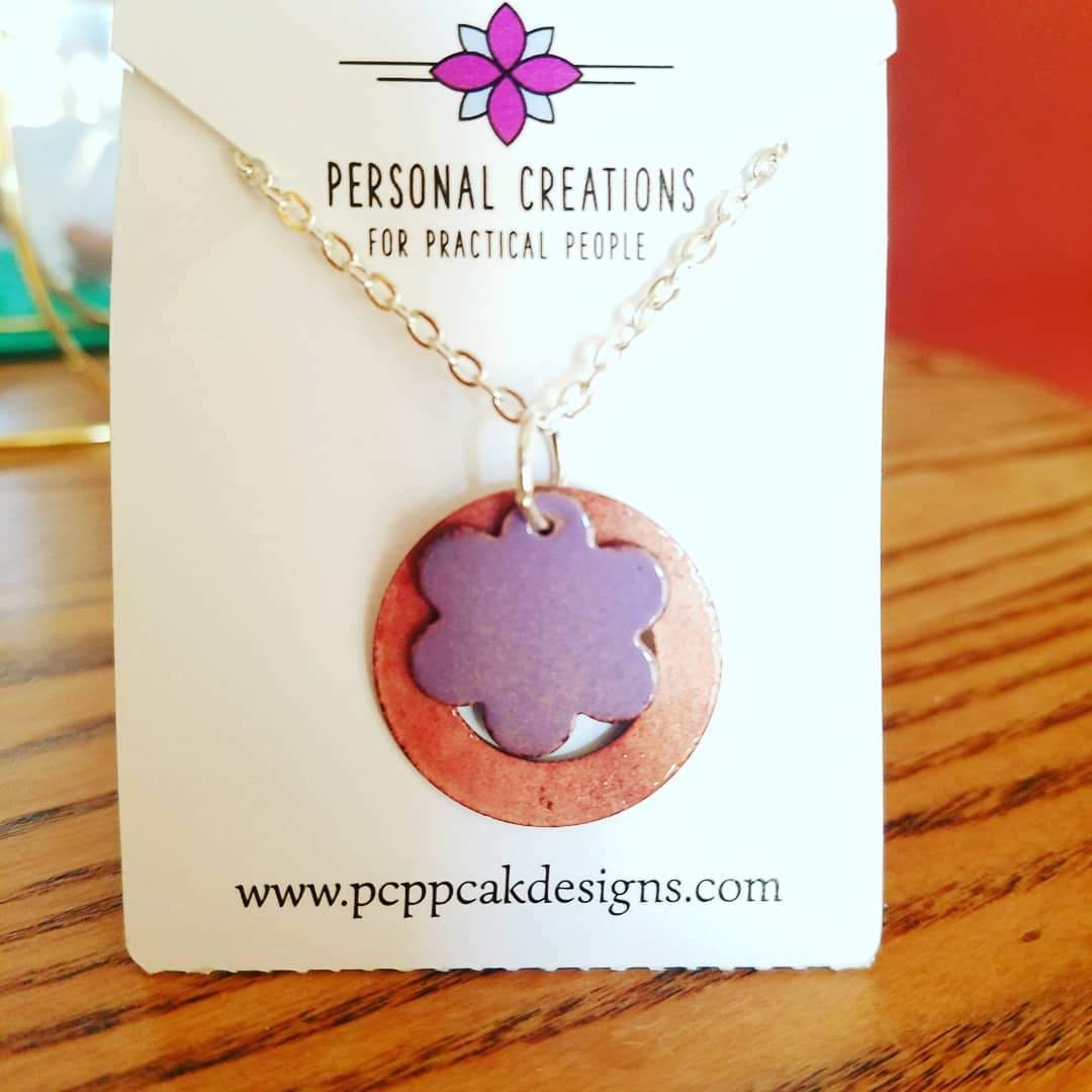 Handmade Enameled Copper Necklaces