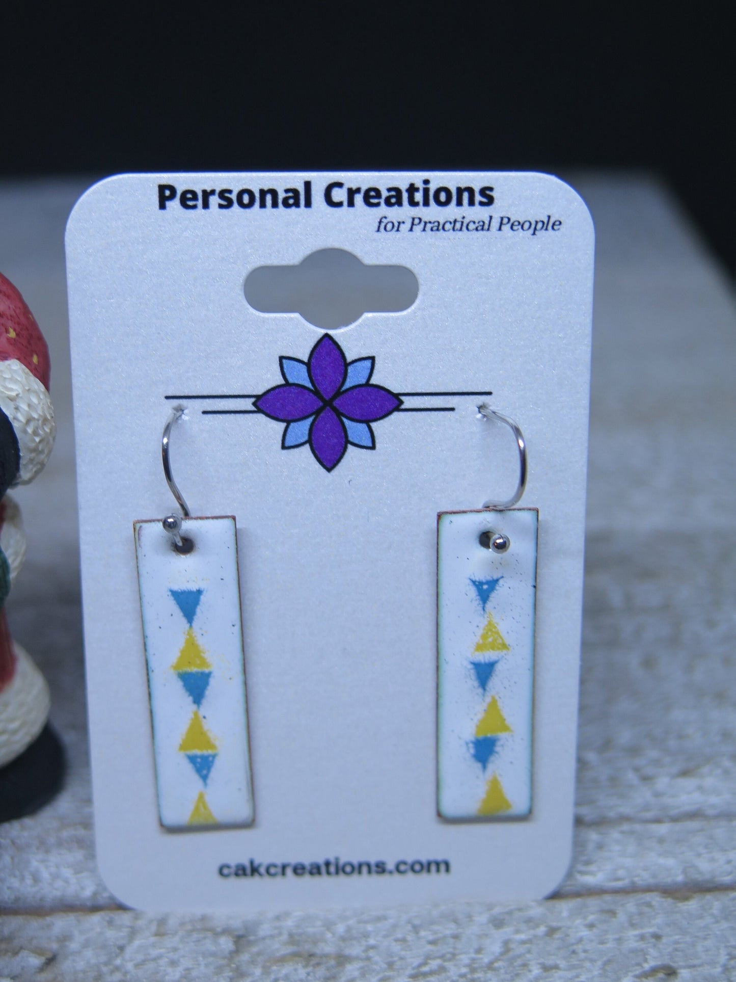Triage Earrings - Enameled Copper Earrings - Unique and Beautiful