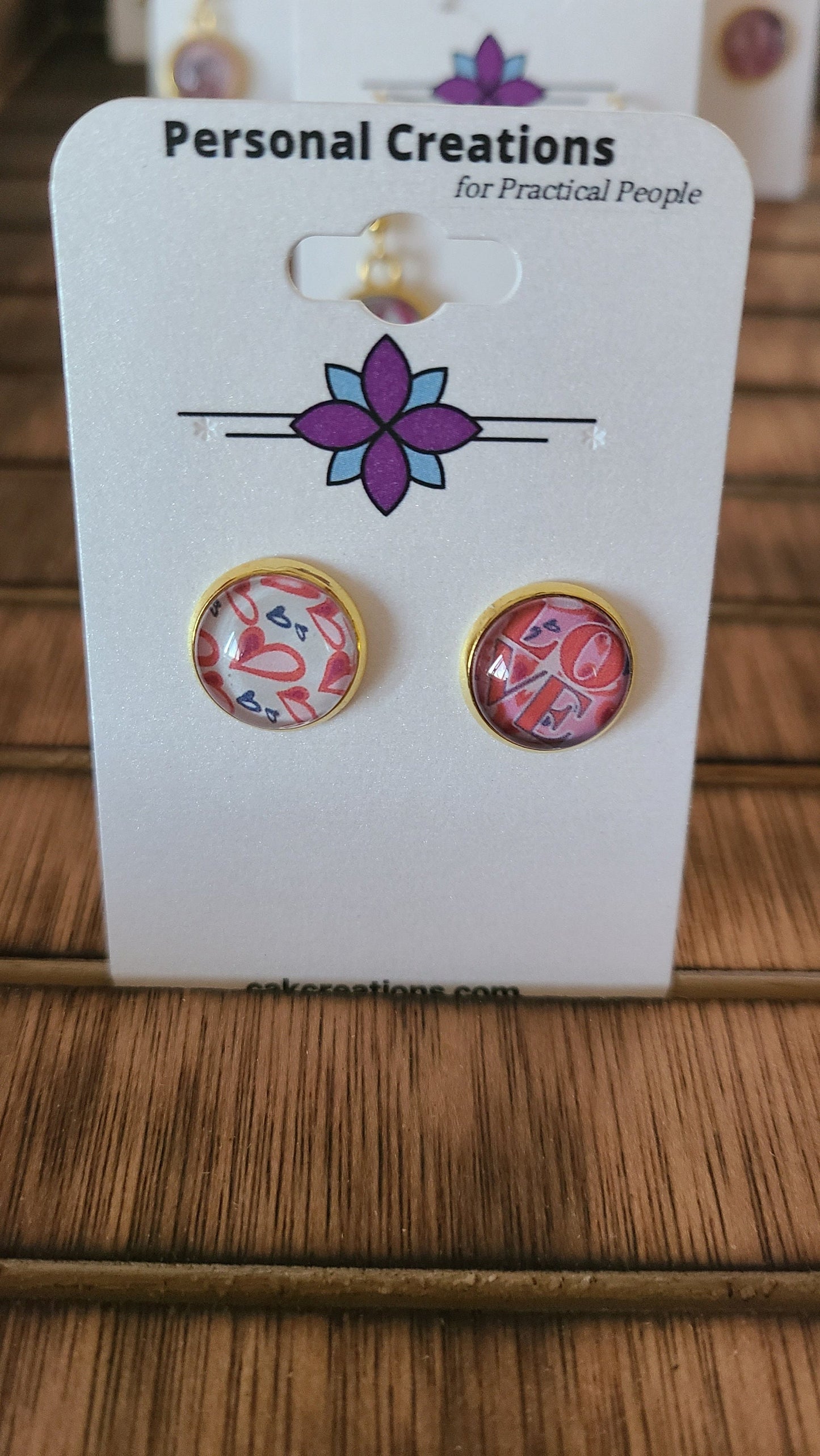 Handmade Valentine Post Earrings for Her