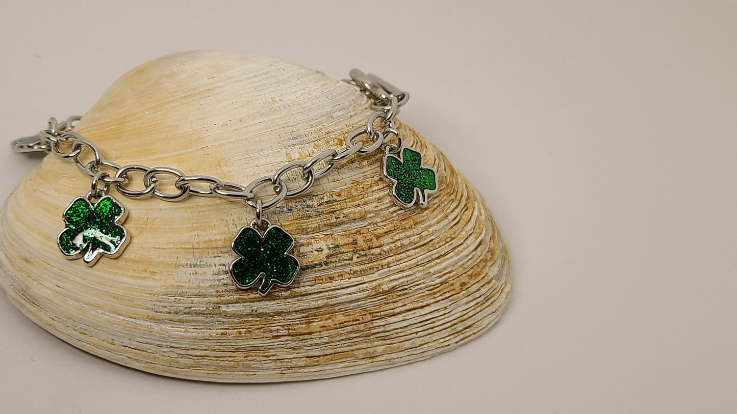 4 Leaf Clover Charm Bracelet