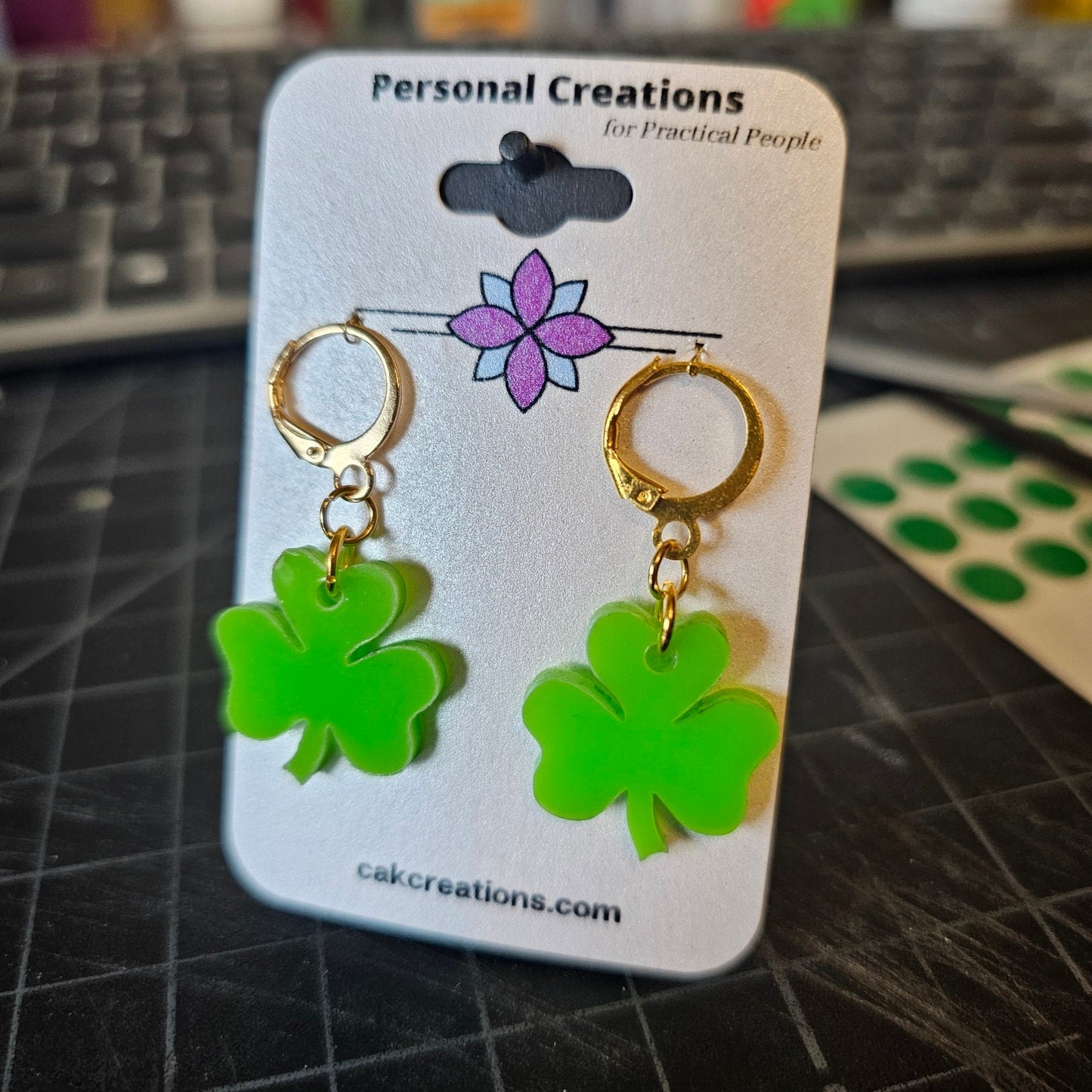 St. Patrick's Day Shamrock Earrings - Great Gift For Your Laddie
