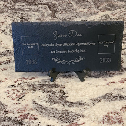 Employee Recognition Slate Plaques - Great Gift for Retirees