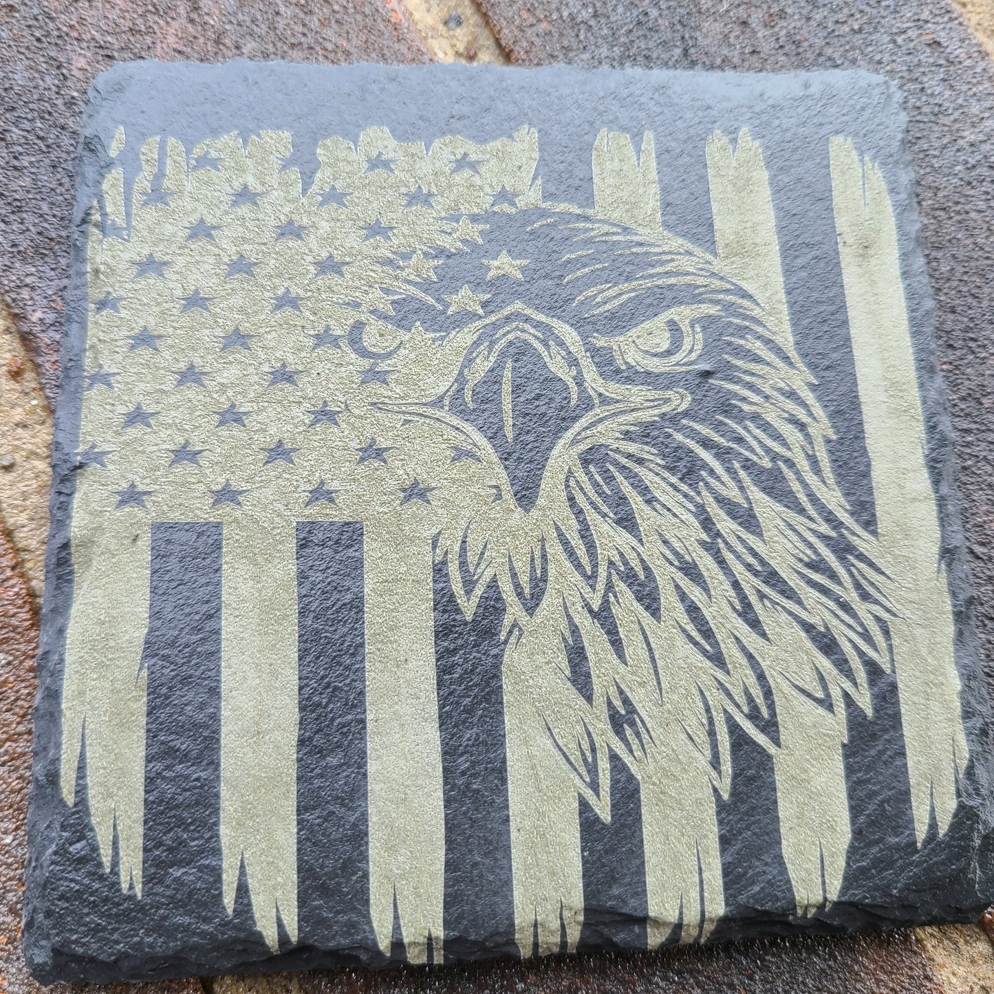 Handmade Patriotic Slate Coasters - Made in the USA