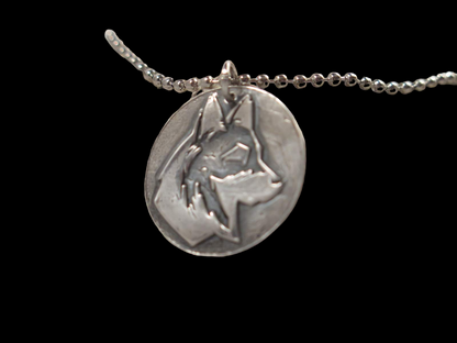 Handmade Pure Silver German Shepherd Necklace - The Perfect Gift for Any Dog Lover