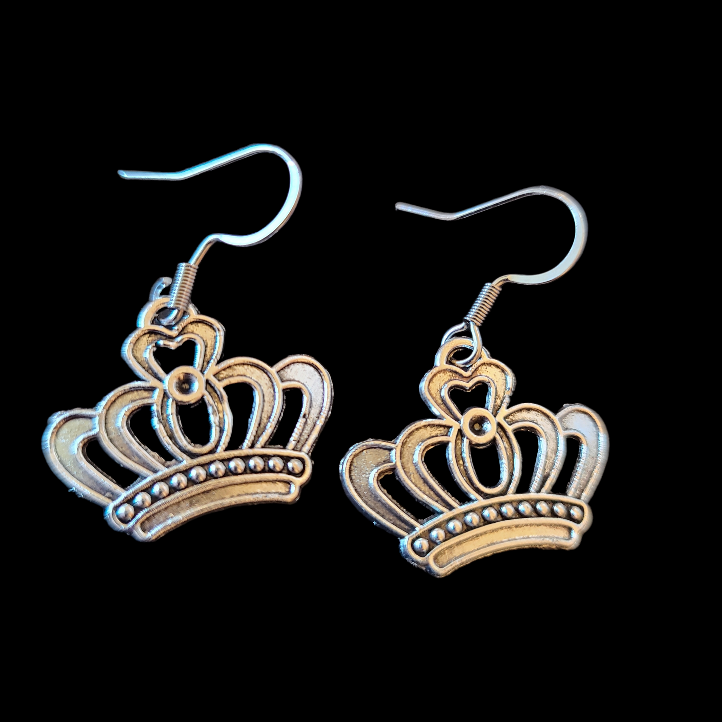 Handmade Royal Crown Earrings - Great Gift