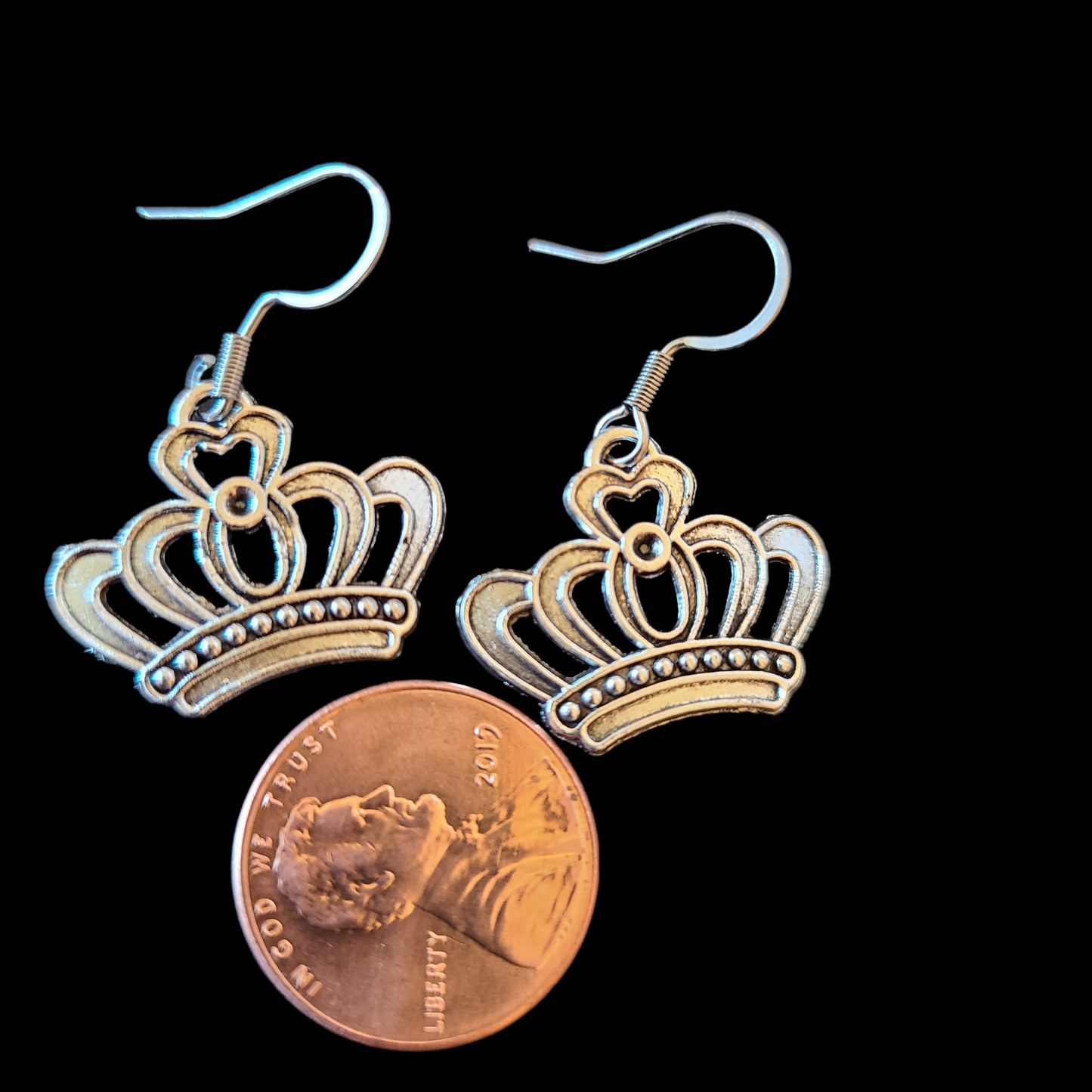 Handmade Royal Crown Earrings - Great Gift