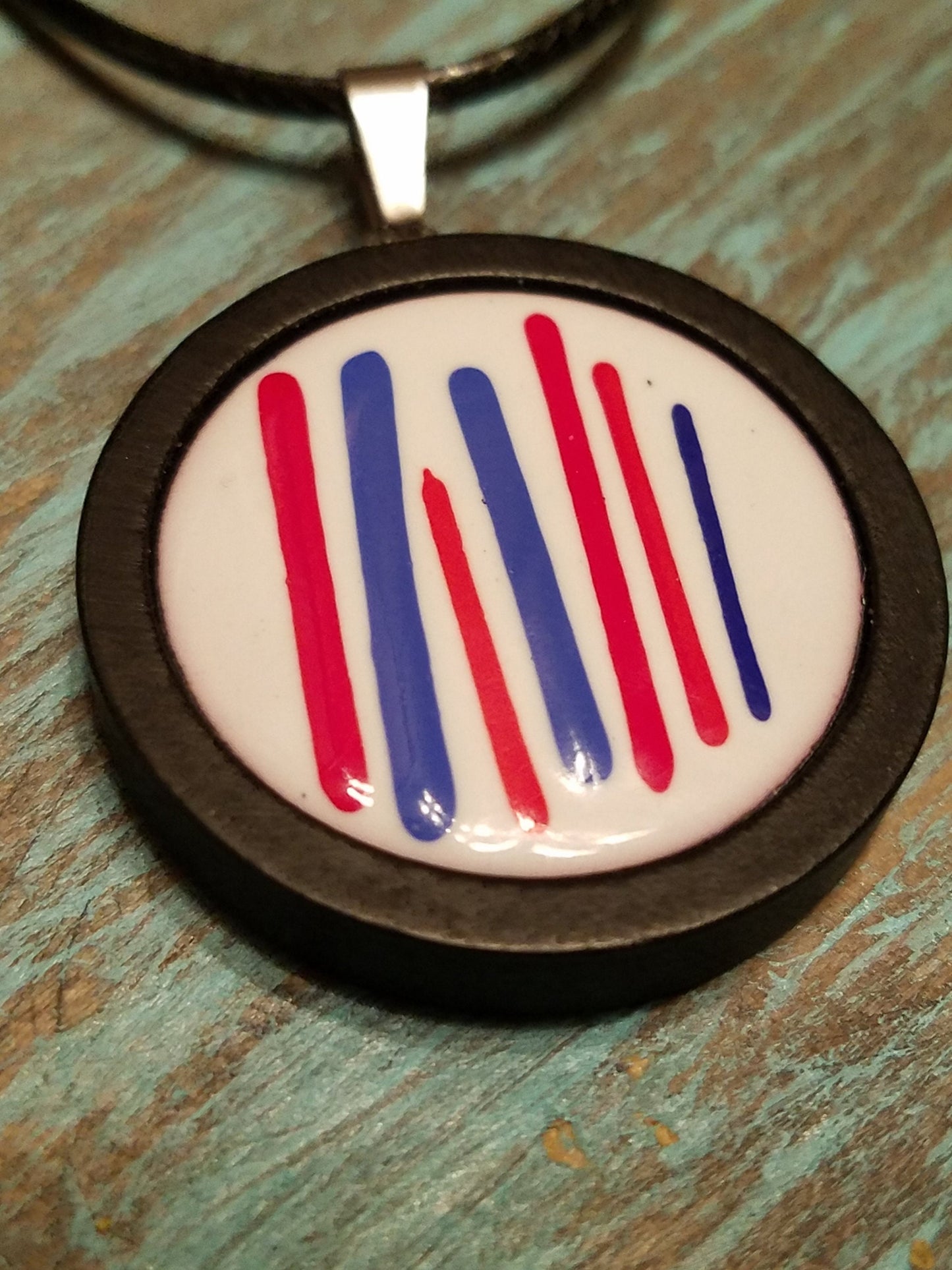 Red White and Blue Enamel