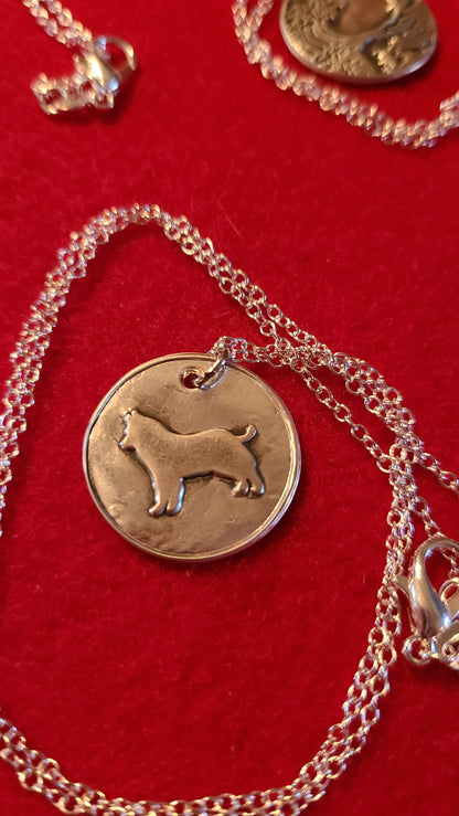 Silver Husky Necklace - Great Gift for Dog Lovers - Made in USA