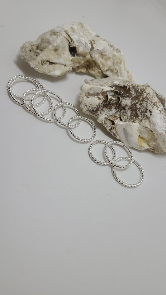 Handmade Twisted Sterling Silver Rings