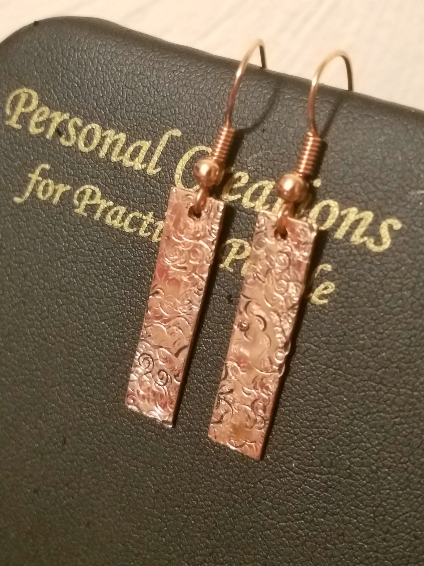 Copper Stamped Earrings