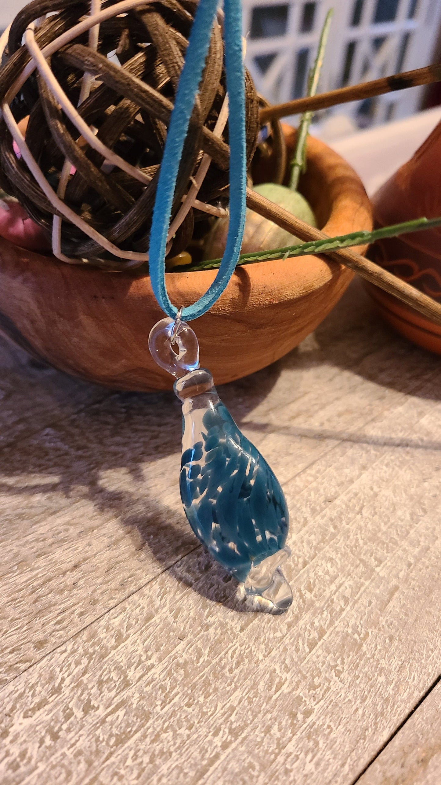 Handmade Glass Focal Necklace - Great Gift