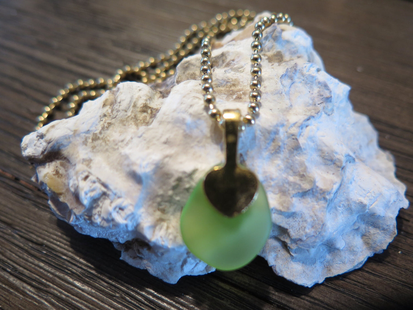 Mini Sea Glass Necklace Green