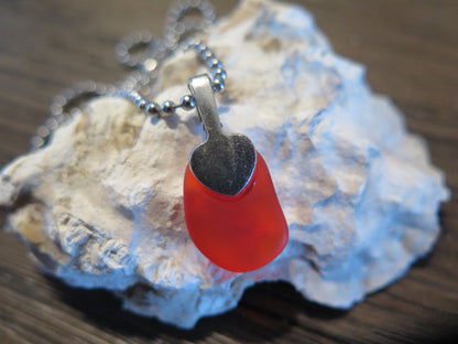 Handmade Mini Sea Glass Necklace Orange