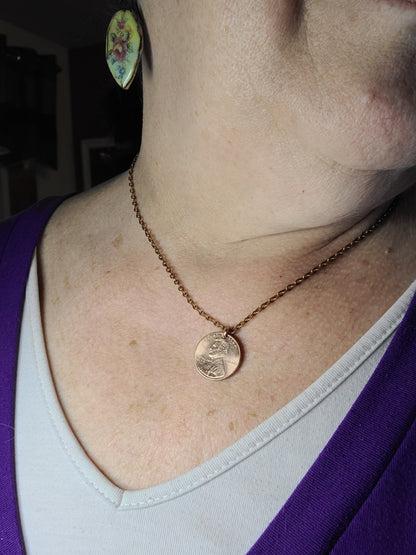 Penny Necklace Great Gift for Her Great Gift For Him Made in USA