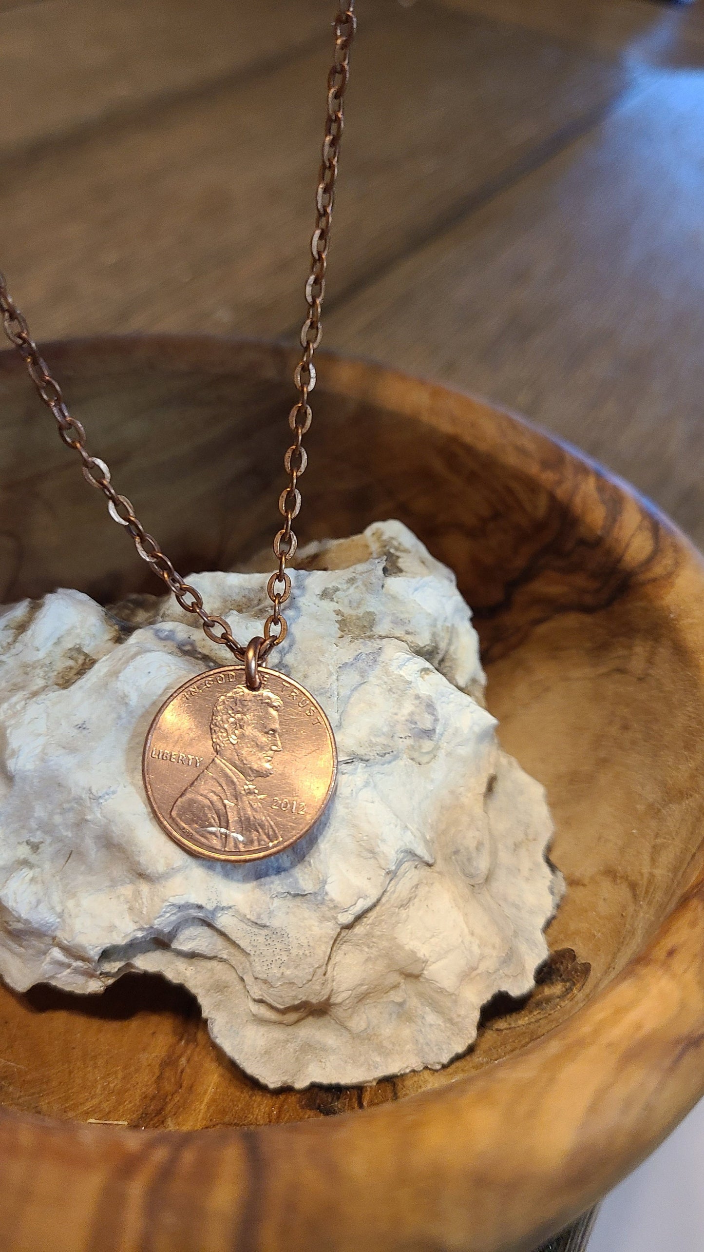 Penny Necklace Great Gift for Her Great Gift For Him Made in USA