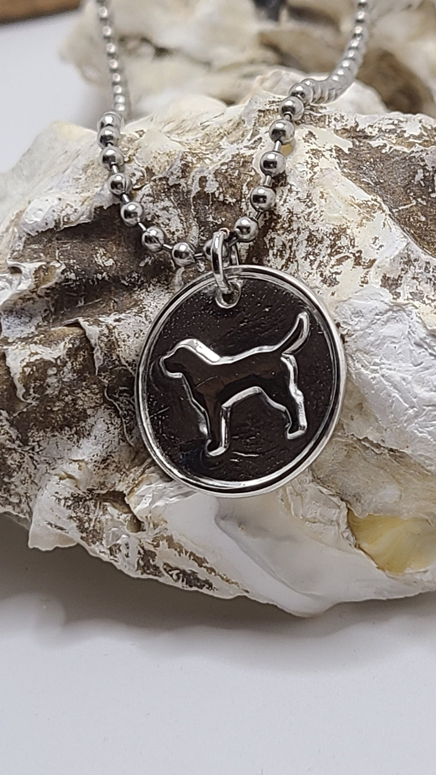 Pure Silver Labrador Retriever Necklace Great Gift Made in USA