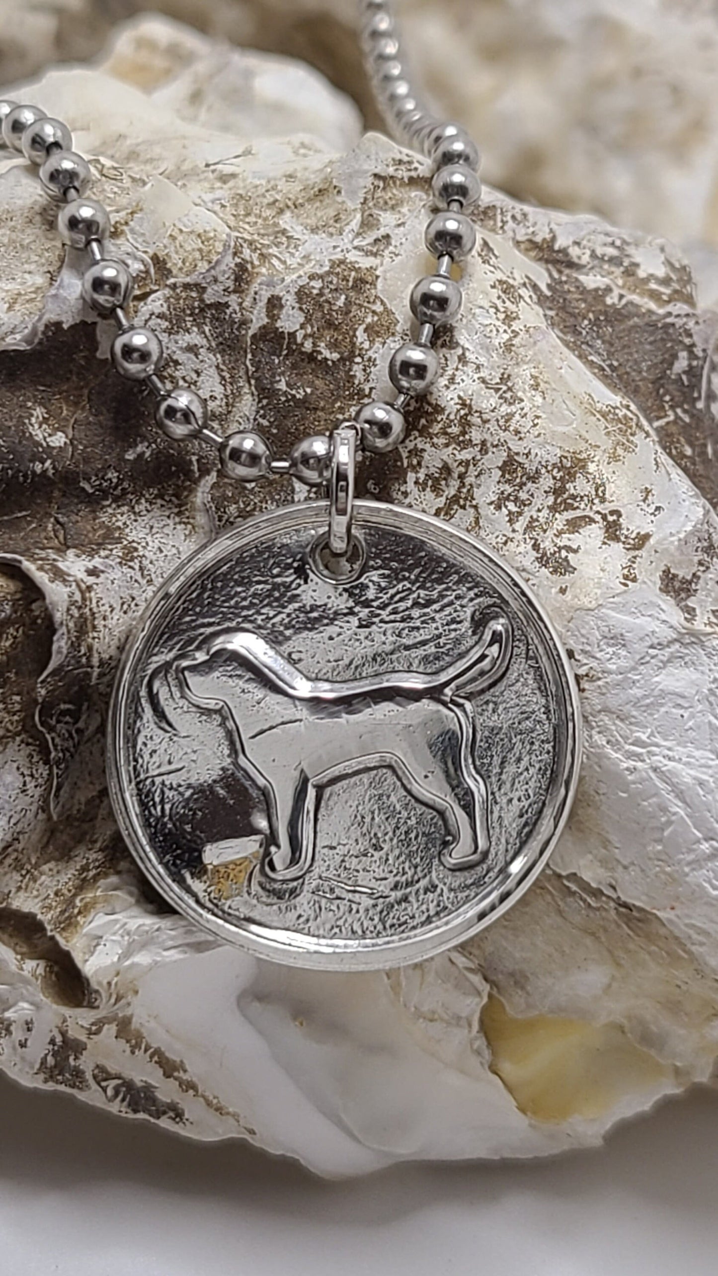 Pure Silver Labrador Retriever Necklace Great Gift Made in USA