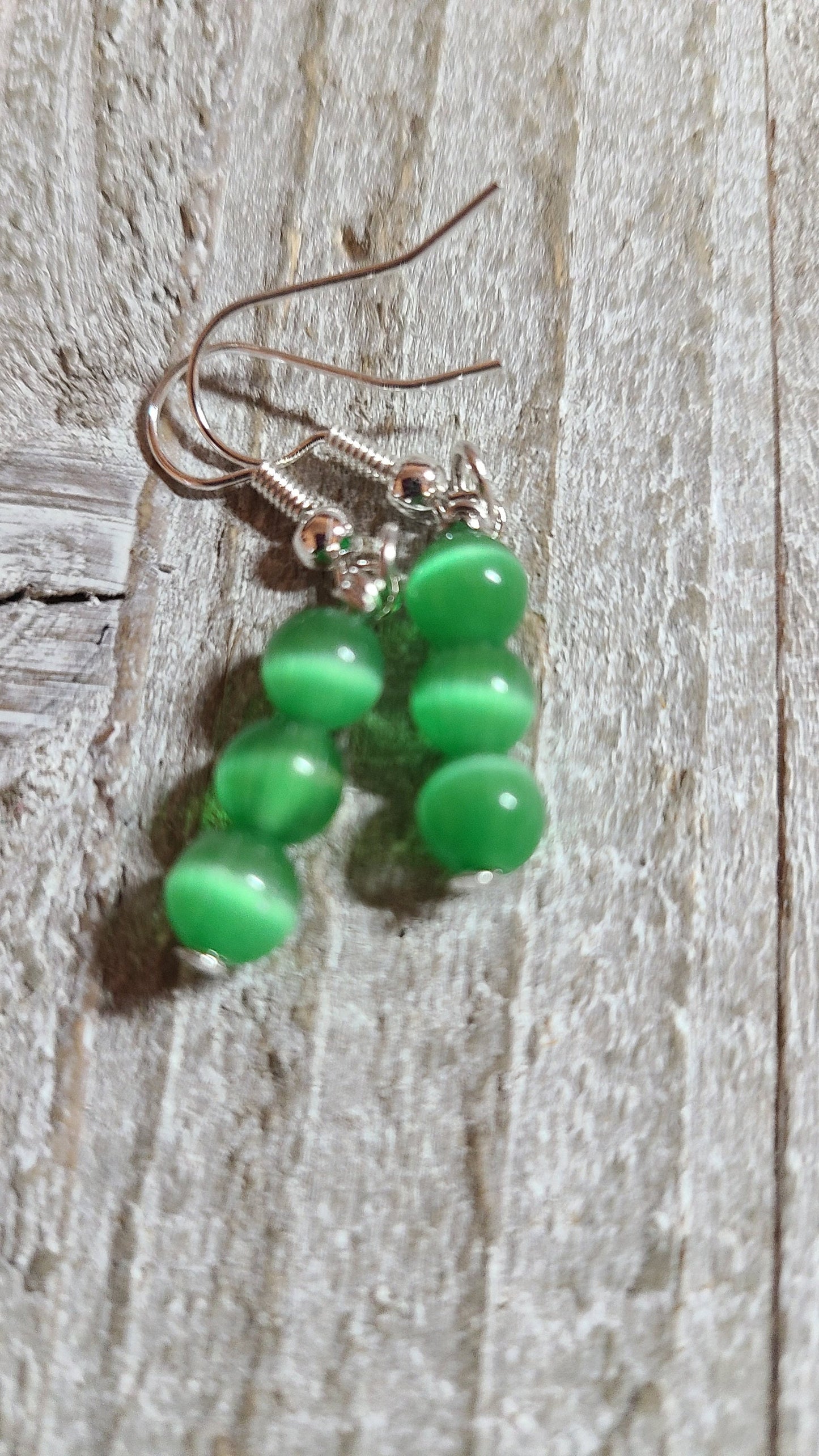 Green Beaded Earrings Great Gift