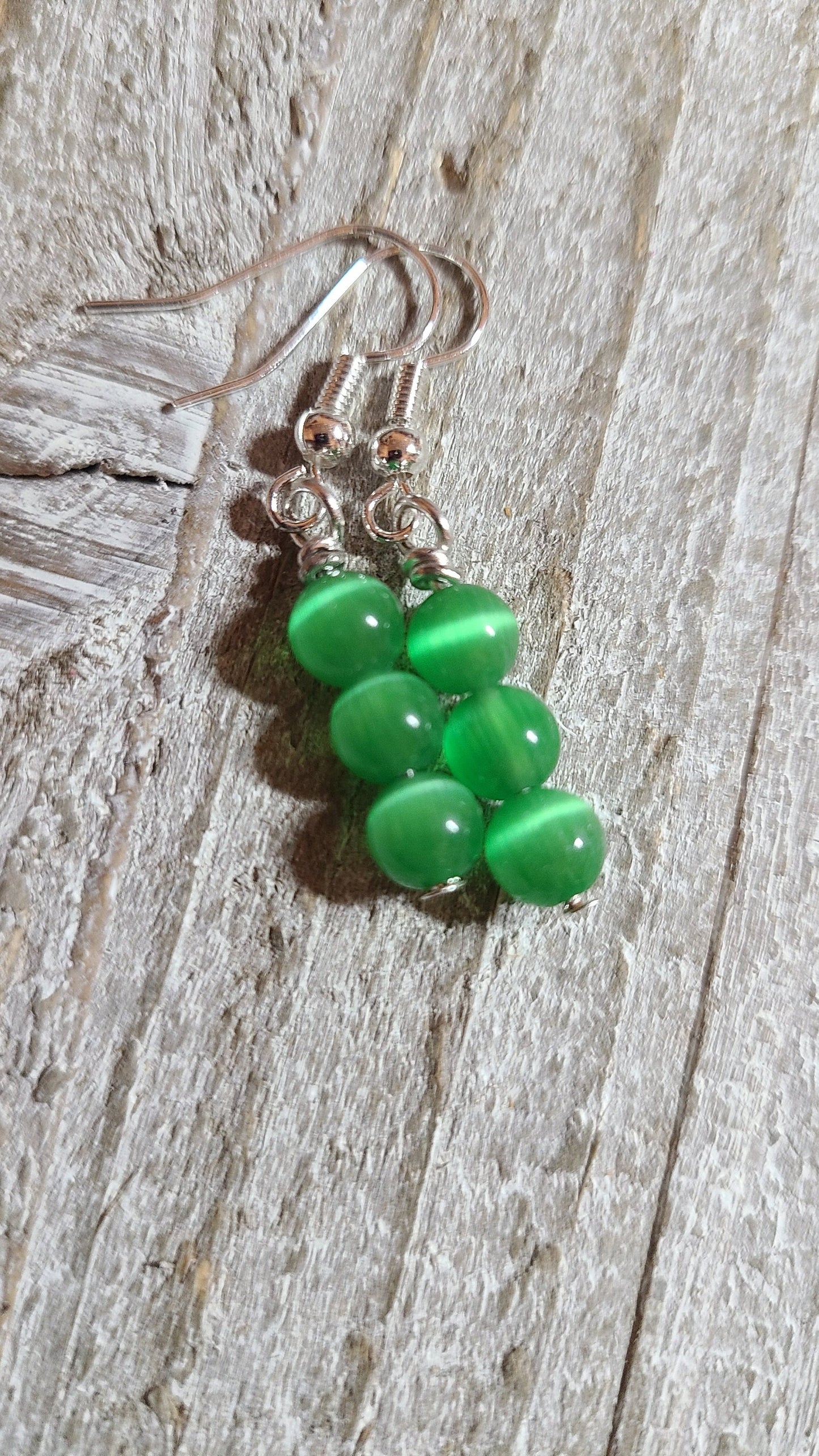 Green Beaded Earrings Great Gift