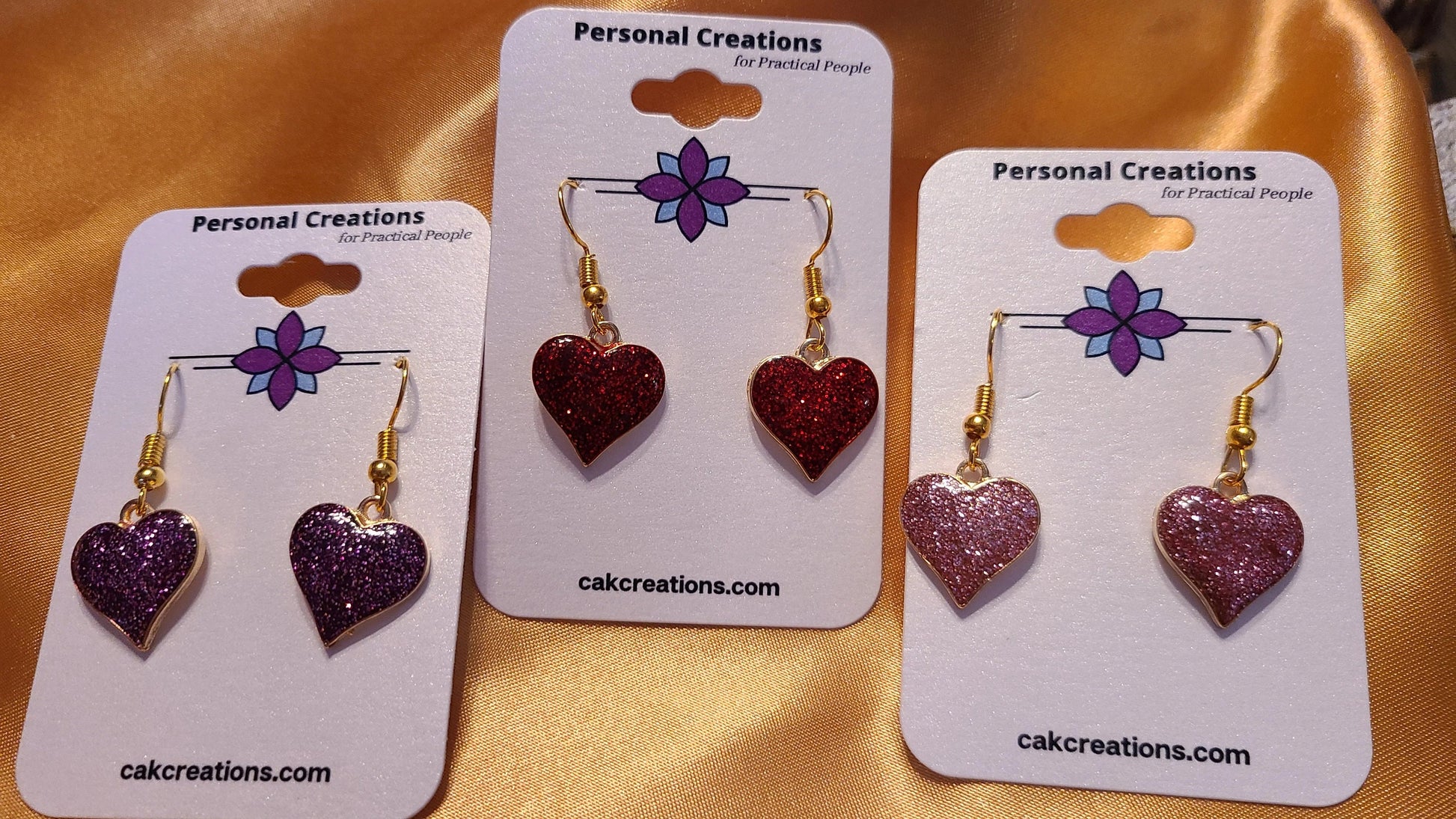 Handmade Valentine Heart Earrings Great Gift Made in USA