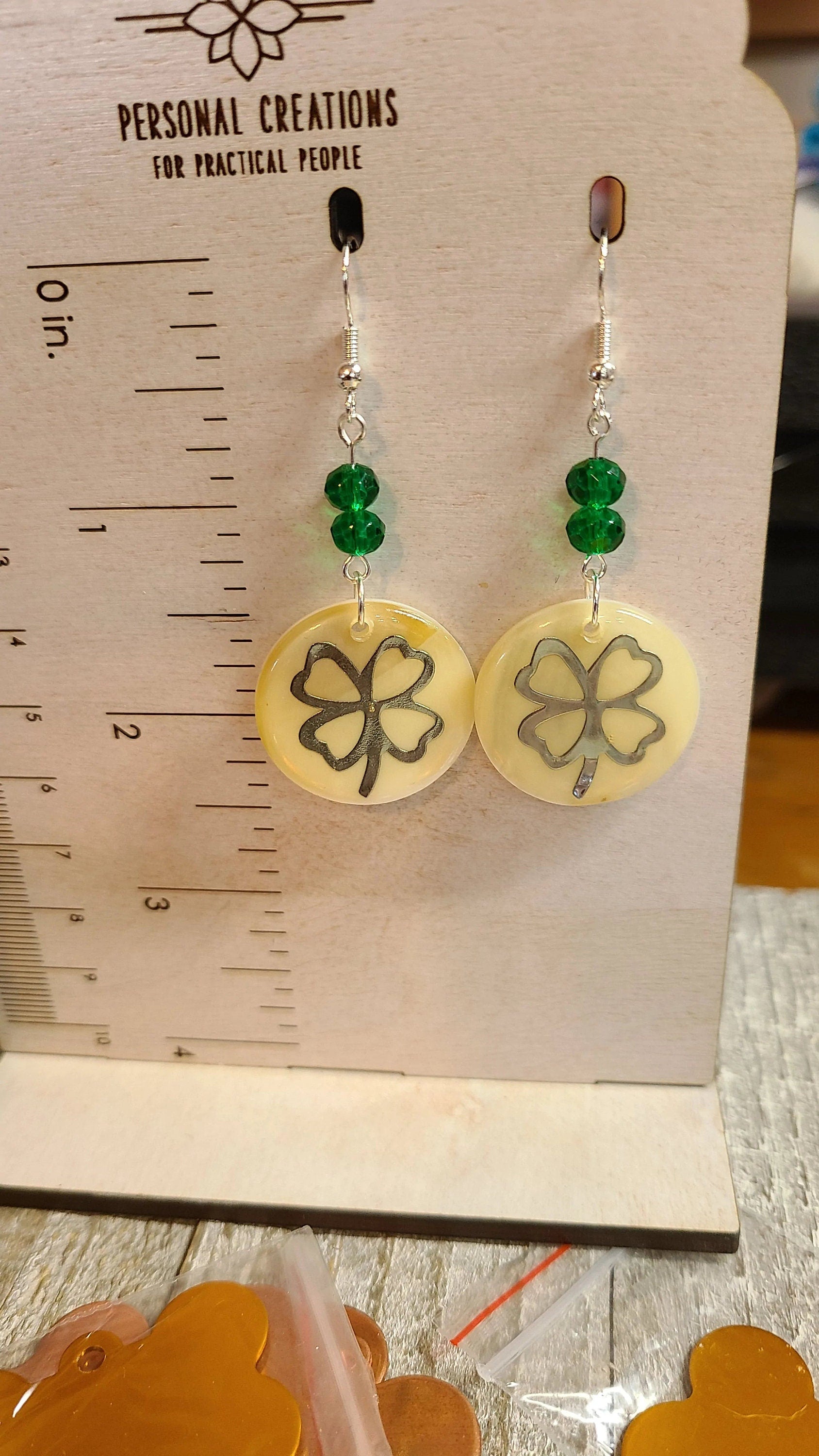 Handmade St.Patricks Day Earrings Great Gift