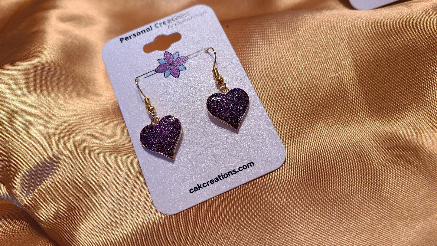 Handmade Valentine Heart Earrings Great Gift Made in USA