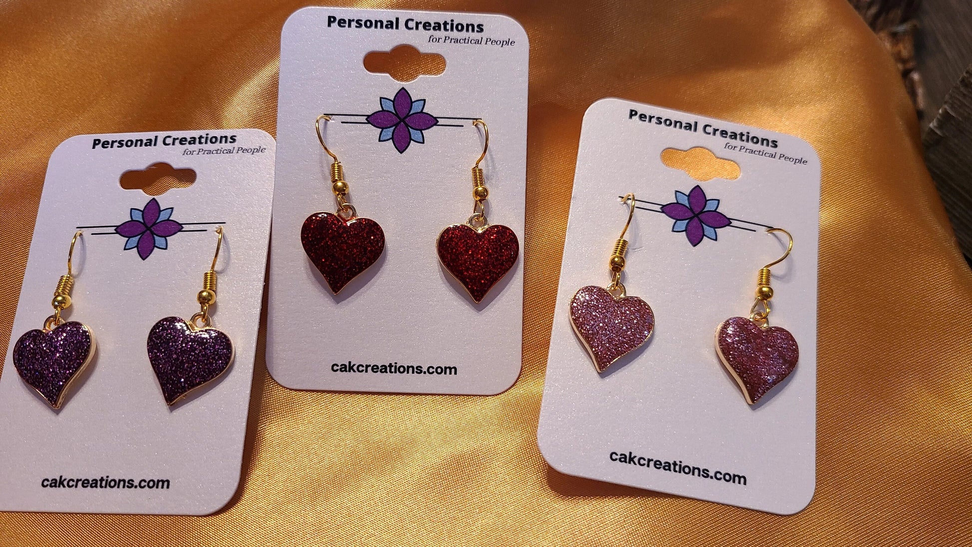 Handmade Valentine Heart Earrings Great Gift Made in USA