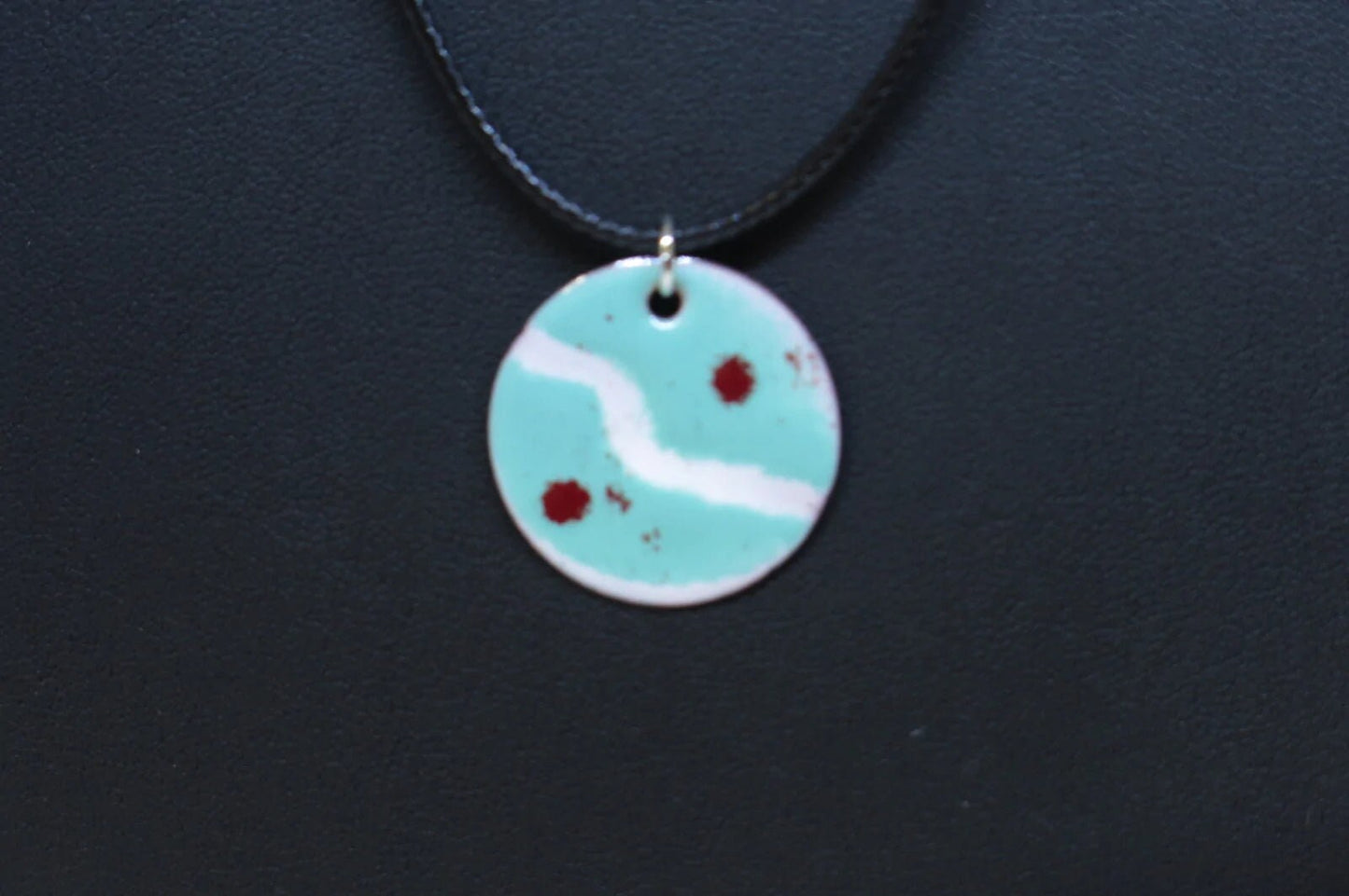 Handmade Enameled Copper Valleys Necklace