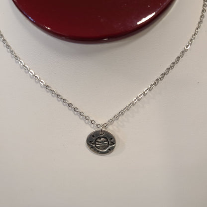 Handmade Pure Silver Planetary Pendant Necklace - Great Gift