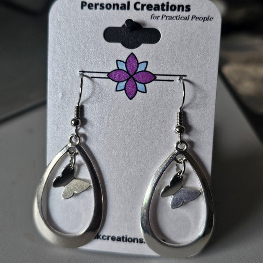 Handmade Drop Butterfly Earrings - Great Gift and Customizable