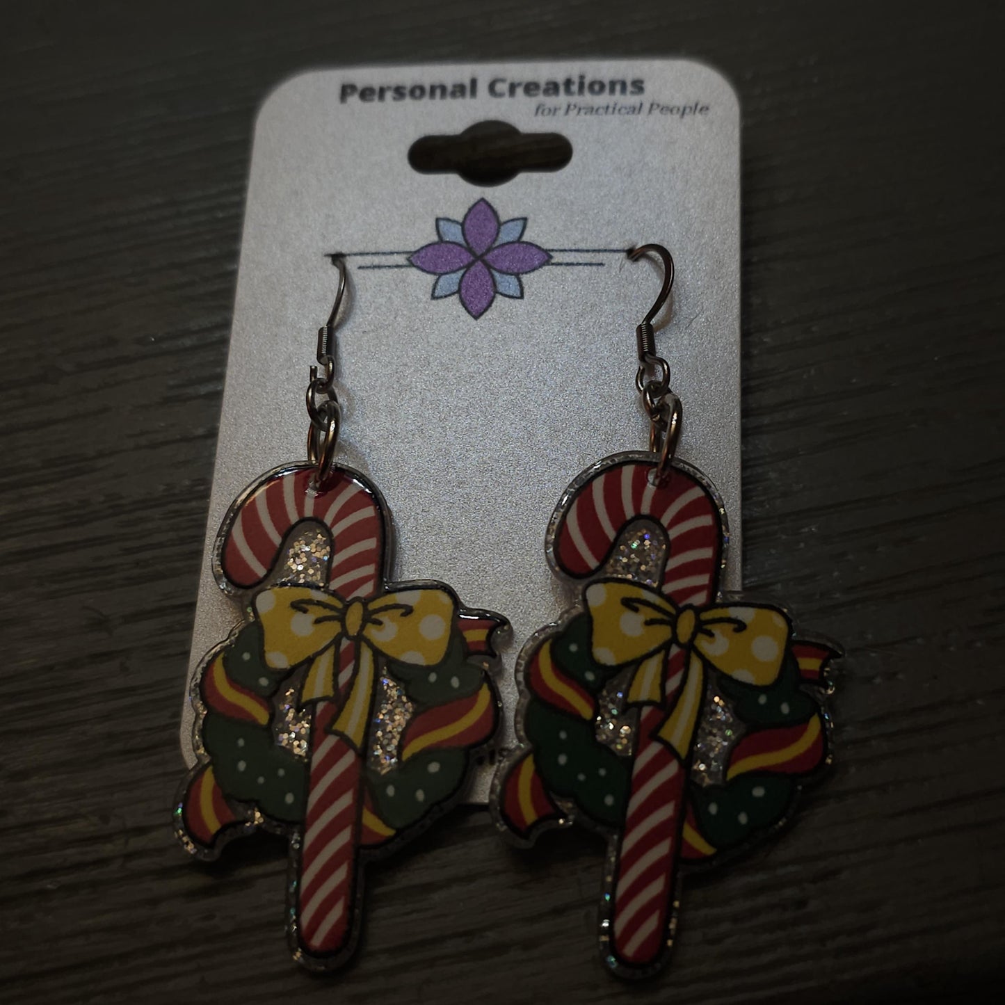 Christmas Candy Cane Earrings - Great Fun Gift