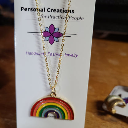 Handmade Rainbow Necklace Great Gift for Her