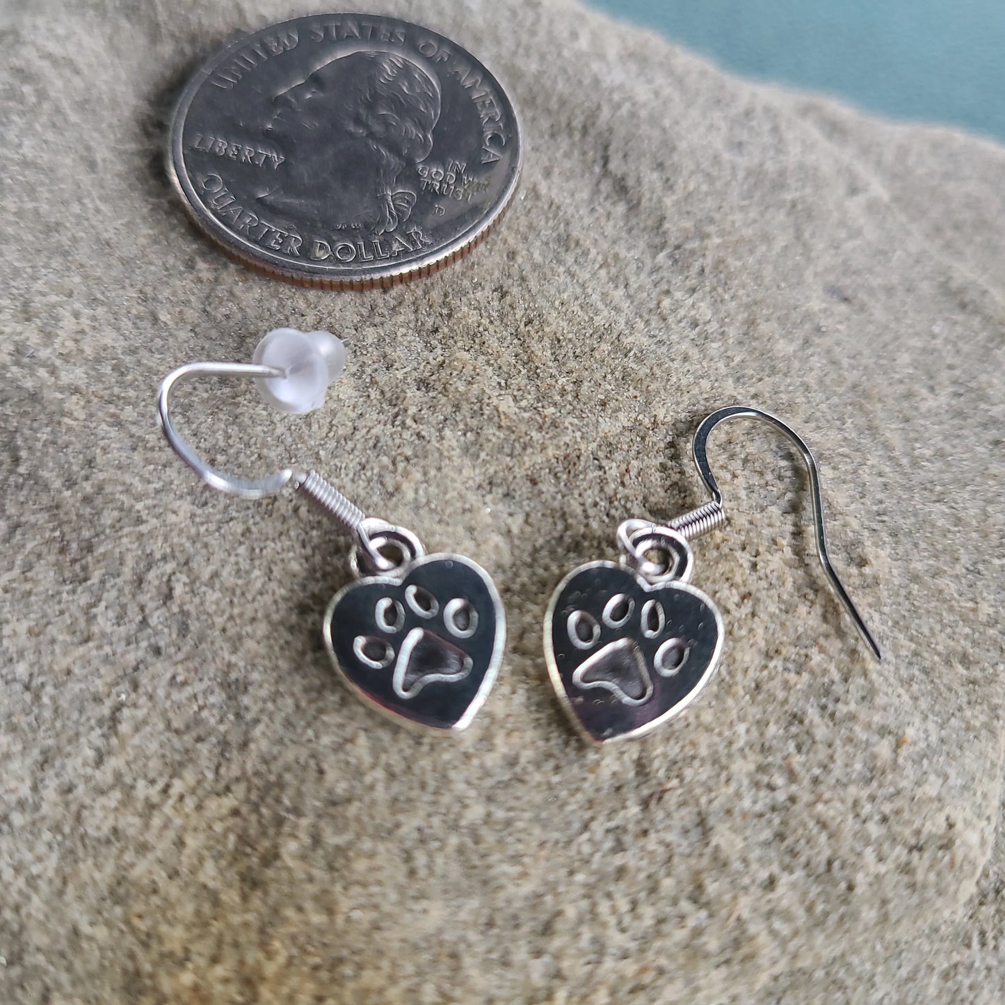 Handmade Puppy Paw Earrings Great Gift, Made in USA