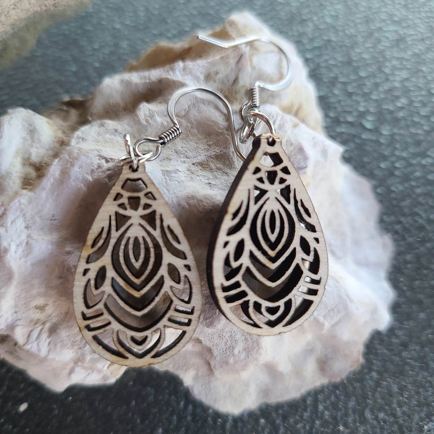 Handmade Balsawood Earrings Great Gift Made in USA