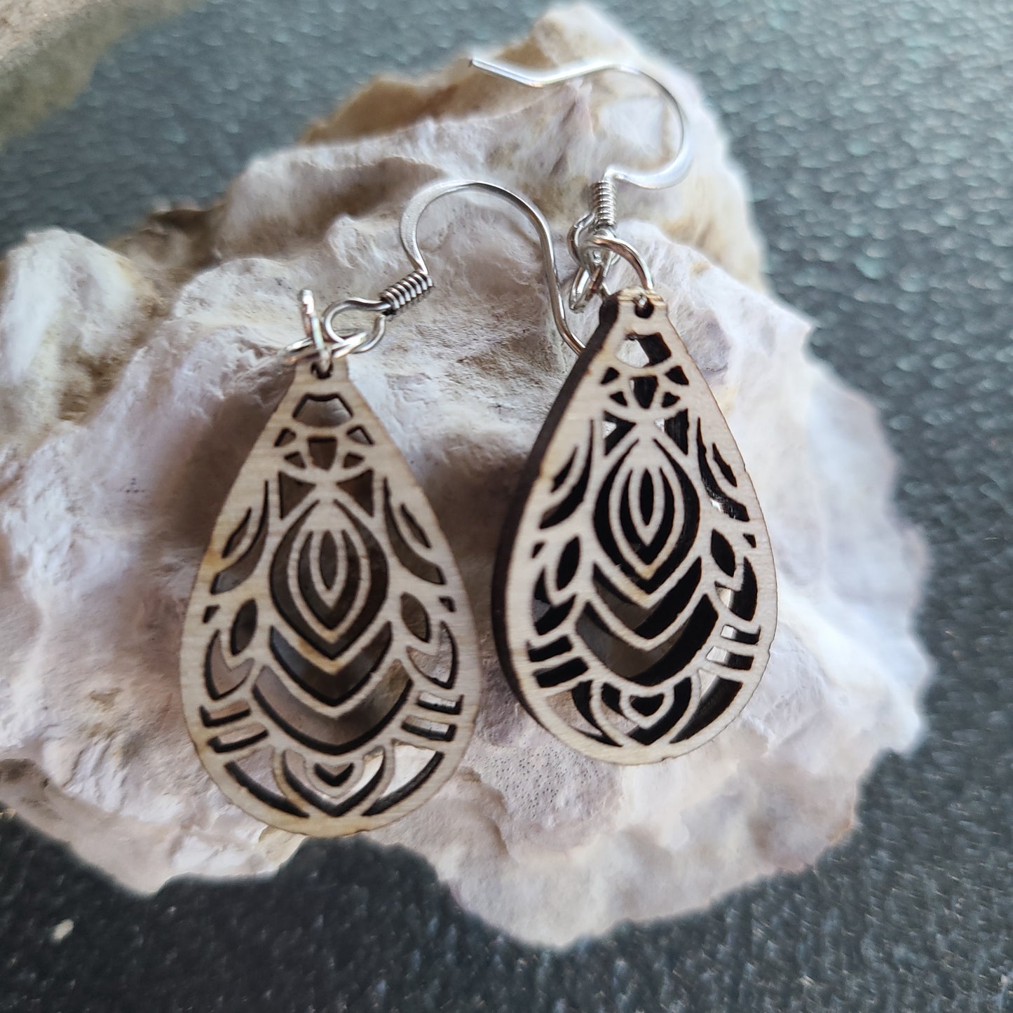 Handmade Balsawood Earrings Great Gift Made in USA