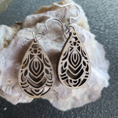 Handmade Balsawood Earrings Great Gift Made in USA