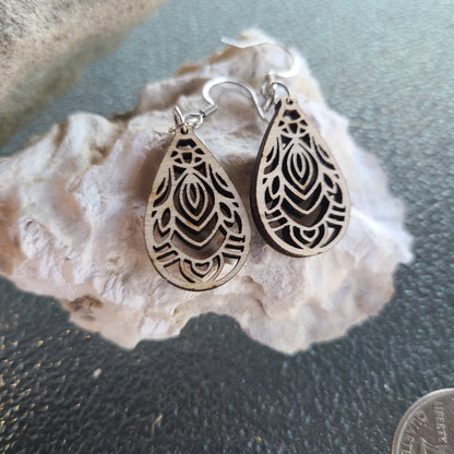 Handmade Balsawood Earrings Great Gift Made in USA