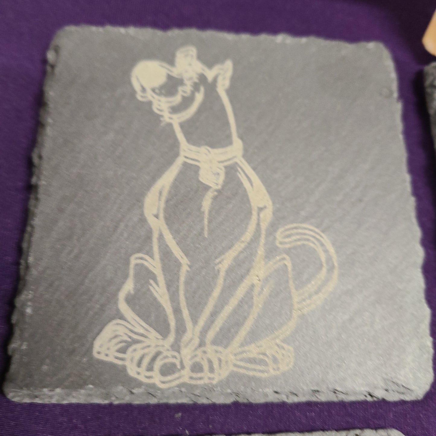 4 Slate Tile Lasered Coasters - Feline Persuasion