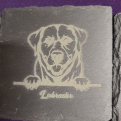 4 Slate Tile Lasered Coasters - Feline Persuasion