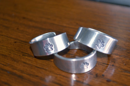 Handmade Stamped Adjustable Rings Great Gift Made in USA