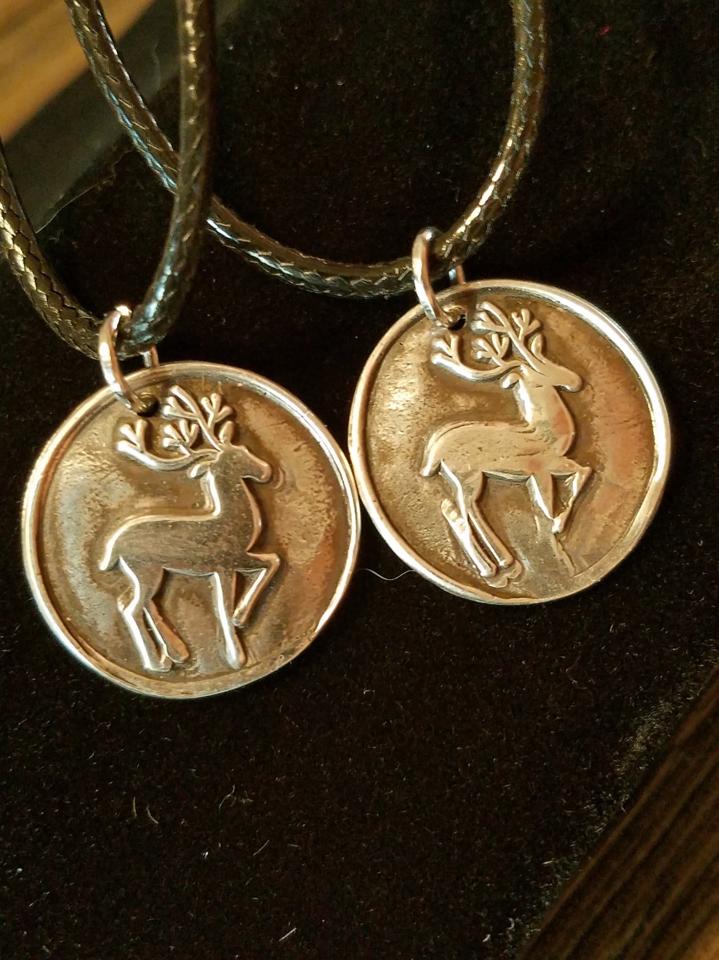 Handmade Pure Silver Reindeer Necklace Great Gift Made in USA