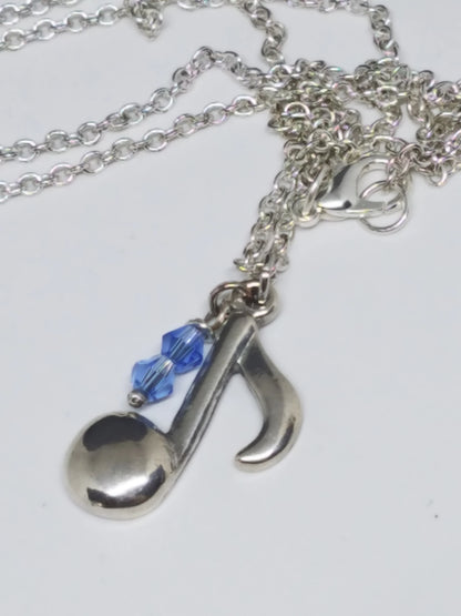 Handmade Musical Note Necklace Great Gift Made in USA