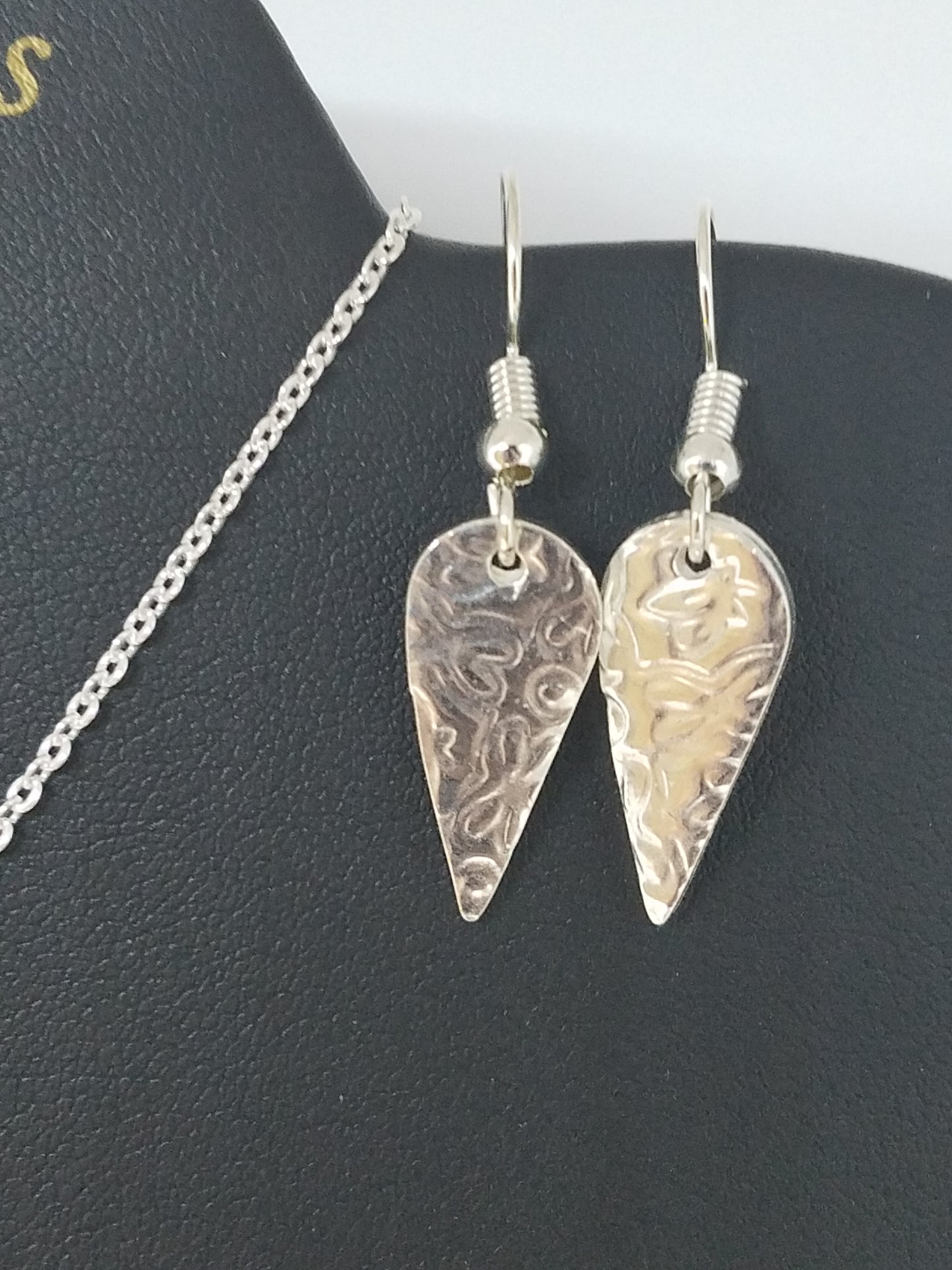 Handmade Fine Silver Stamped Earrings  Great Gift Made in USA