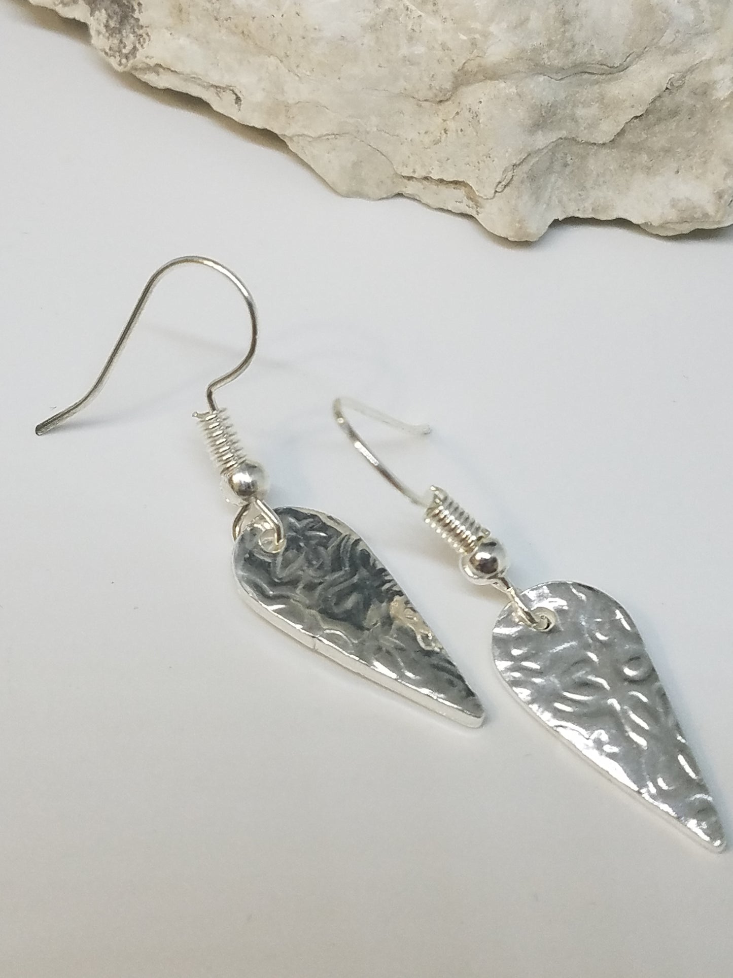 Handmade Fine Silver Stamped Earrings  Great Gift Made in USA