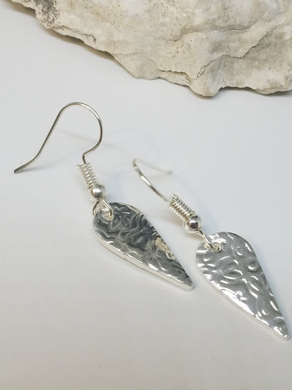 Handmade Fine Silver Stamped Earrings  Great Gift Made in USA