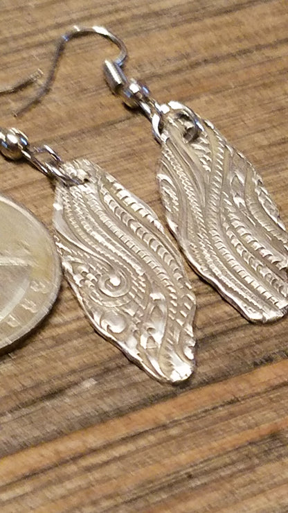 Handmade Sterling Silver Antiqued Earrings