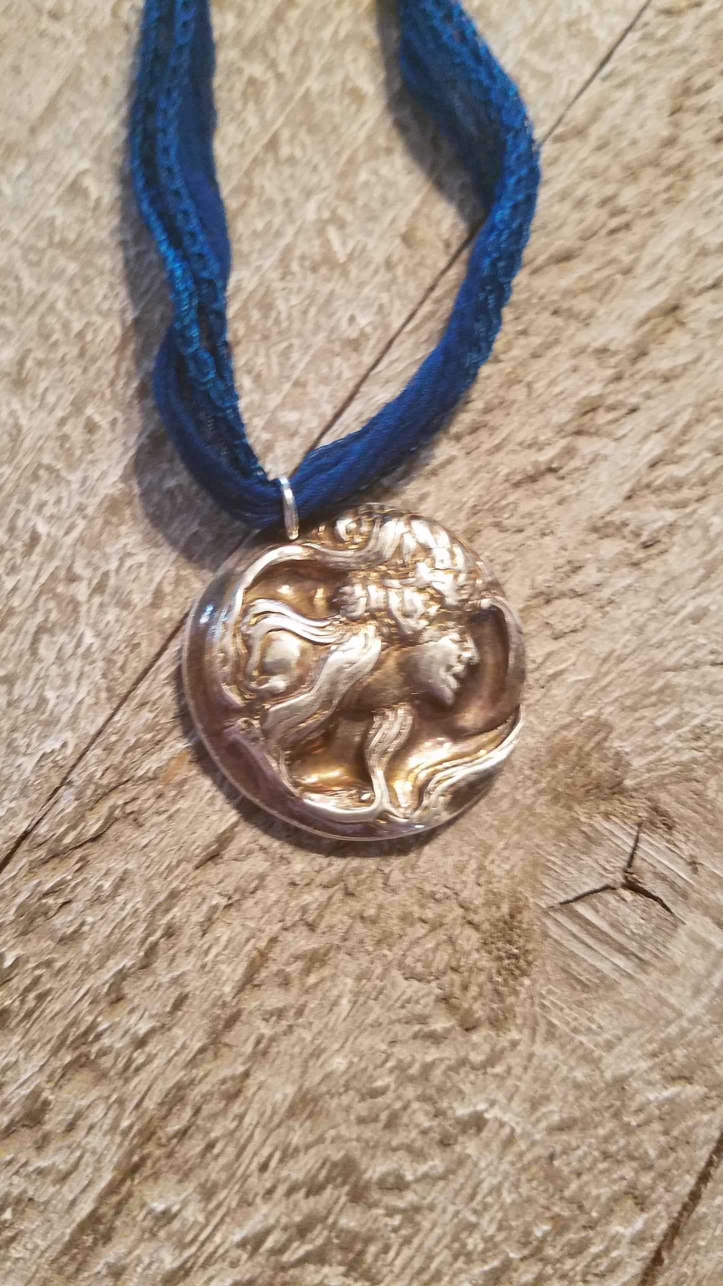 Handmade Wild Child Pure Silver Medallion Great Gift