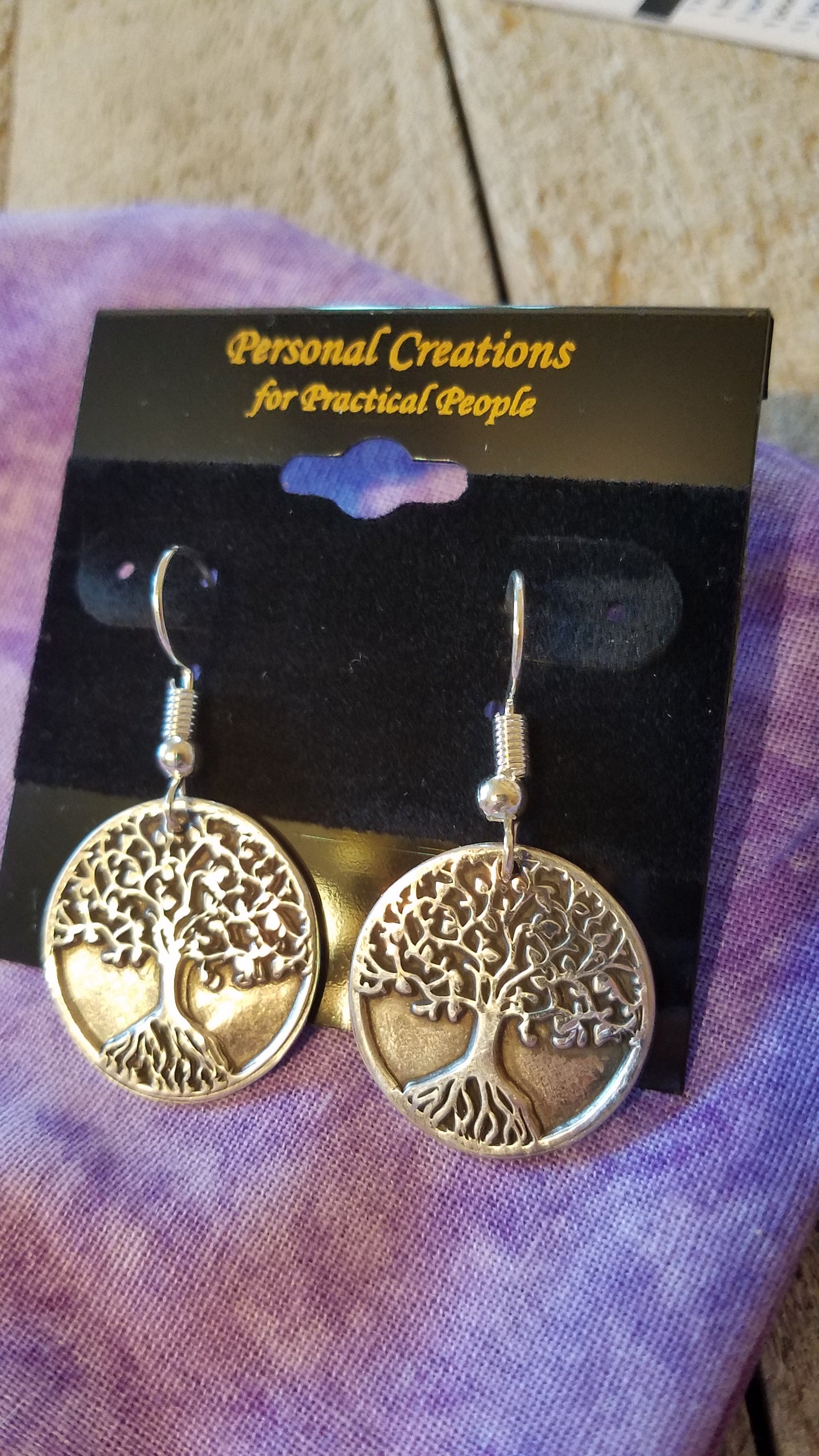 Handmade Pure Silver Tree of Life Earrings