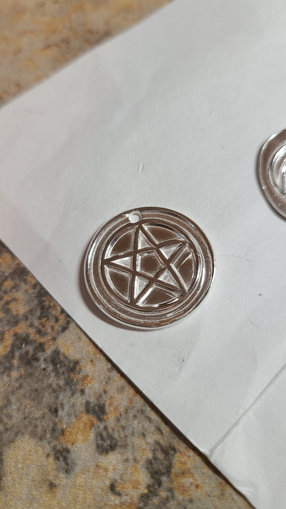 Handmade Fine Silver Pentagram Necklace