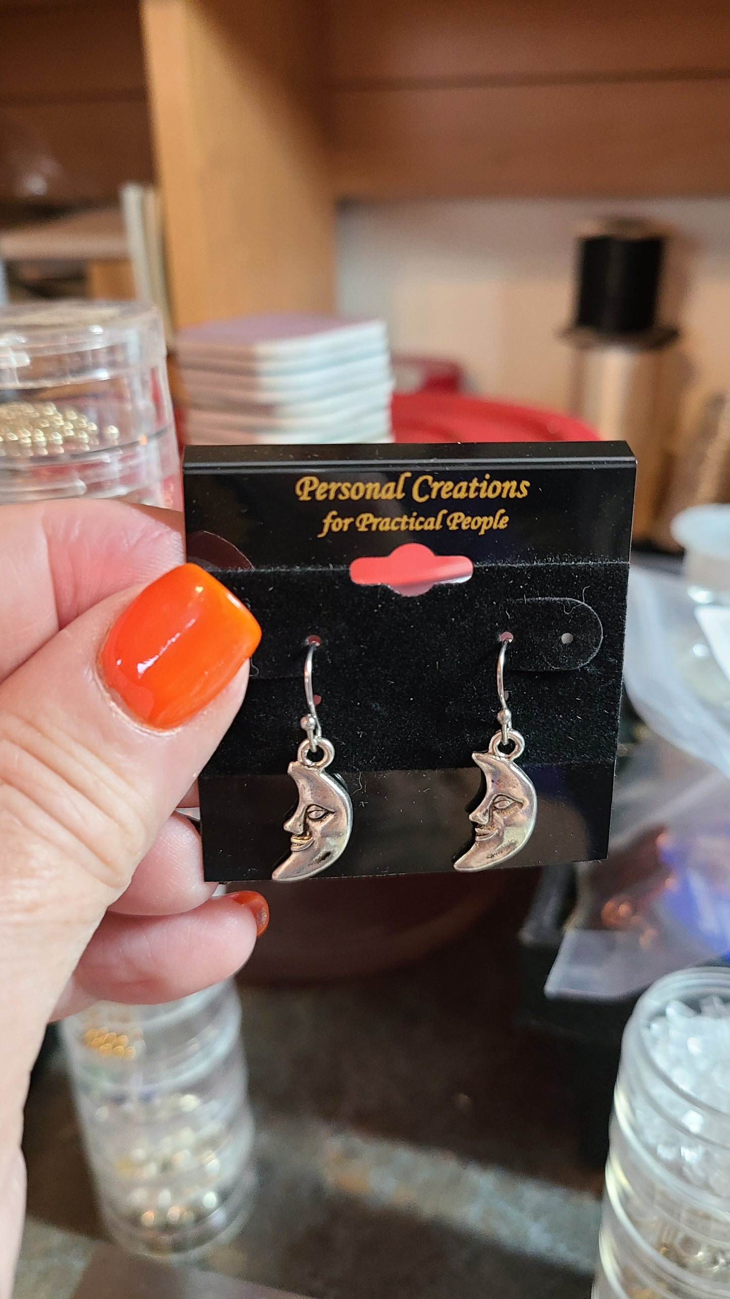 Handmade Moon Charms Earrings